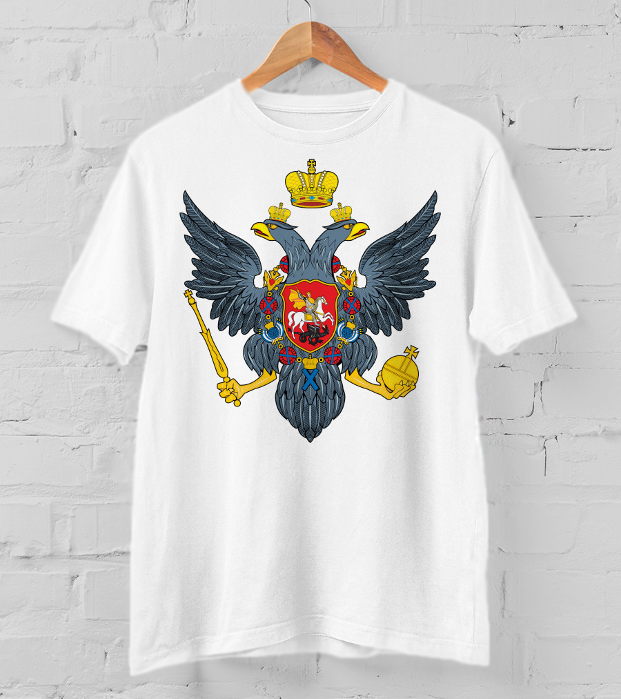 Coat Of Arms Of Russia Double-Headed Eagle Emblem T-Shirt