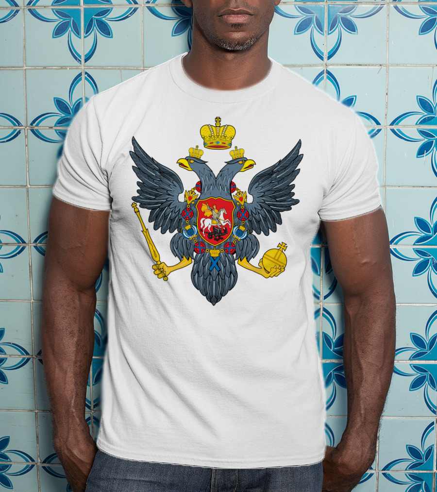 Coat Of Arms Of Russia Double-Headed Eagle Emblem T-Shirt