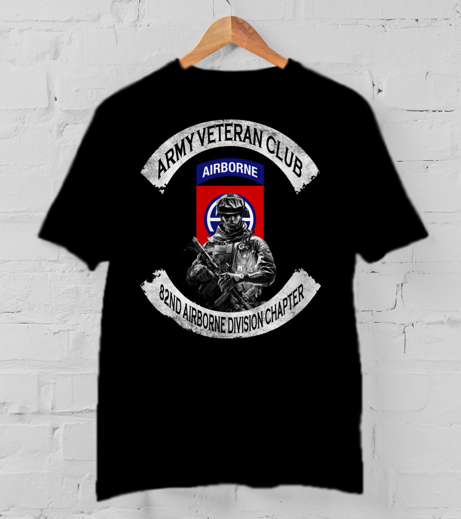 Army Veteran Club Airborne 82Nd Airborne Division Chapter T-Shirt