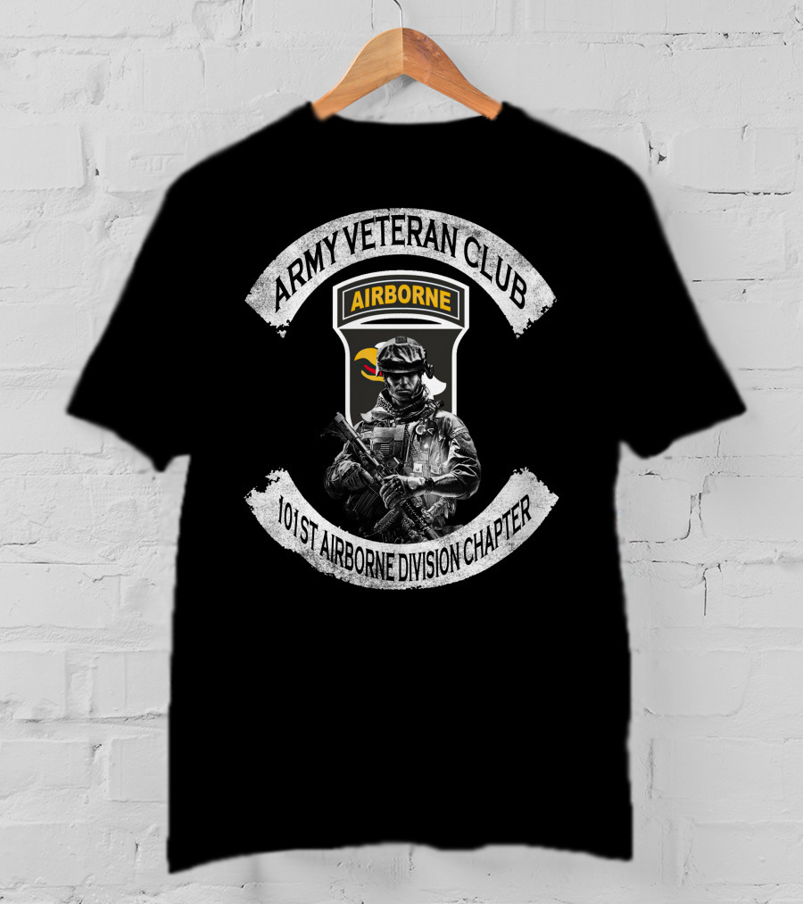 Army Veteran Club Airborne 101St Airborne Division Chapter T-Shirt