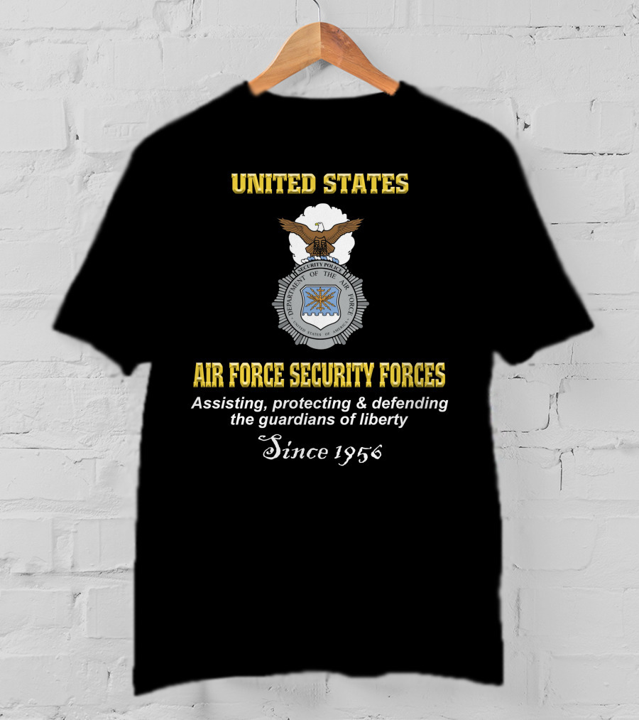 United States Air Force Security Forces Assisting Protecting Defending Since 1956 T-Shirt