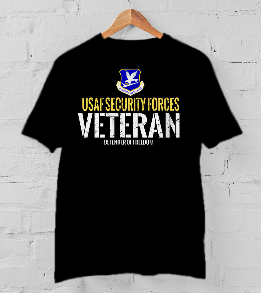 Usaf Security Forces Veteran Defender Of Freedom T-Shirt
