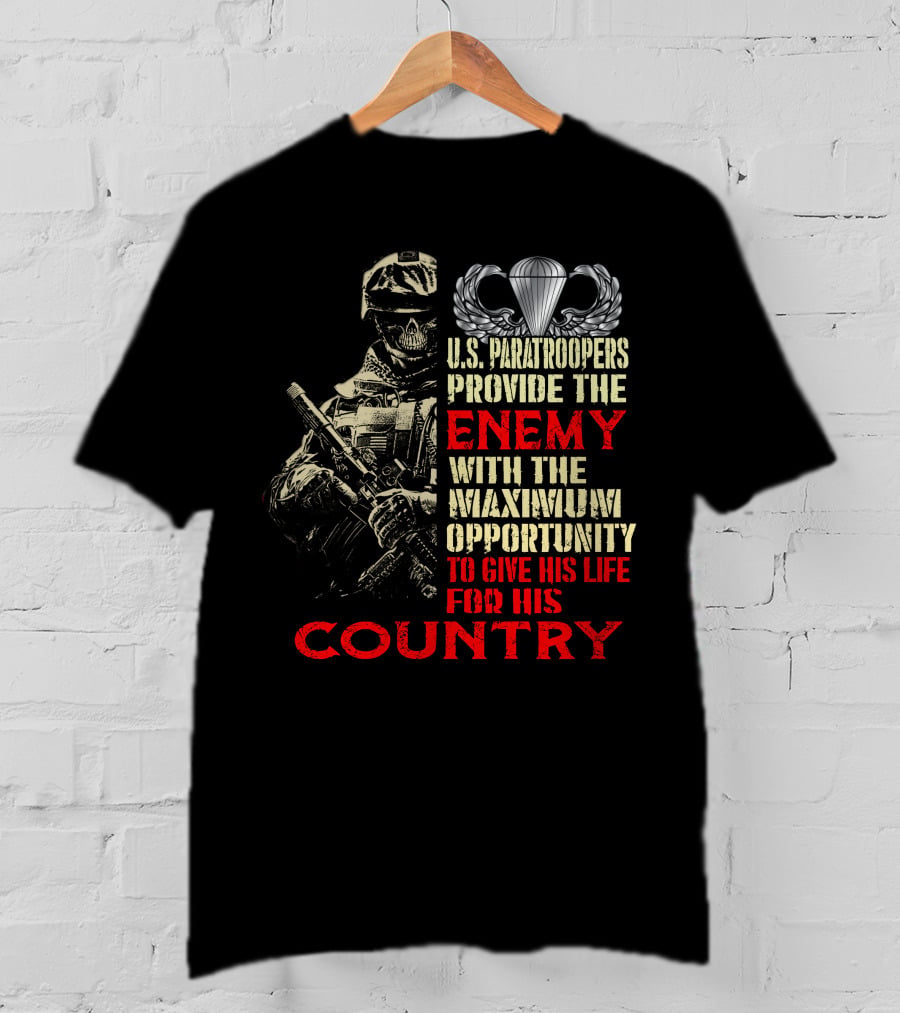 U.s. Paratroopers Enemy Opportunity Country T-Shirt
