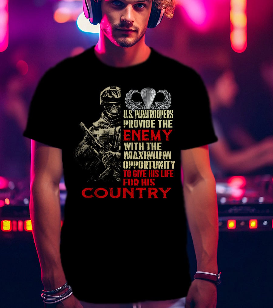 U.s. Paratroopers Enemy Opportunity Country T-Shirt