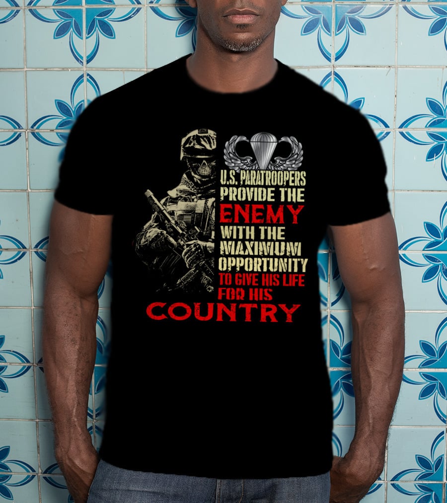 U.s. Paratroopers Enemy Opportunity Country T-Shirt