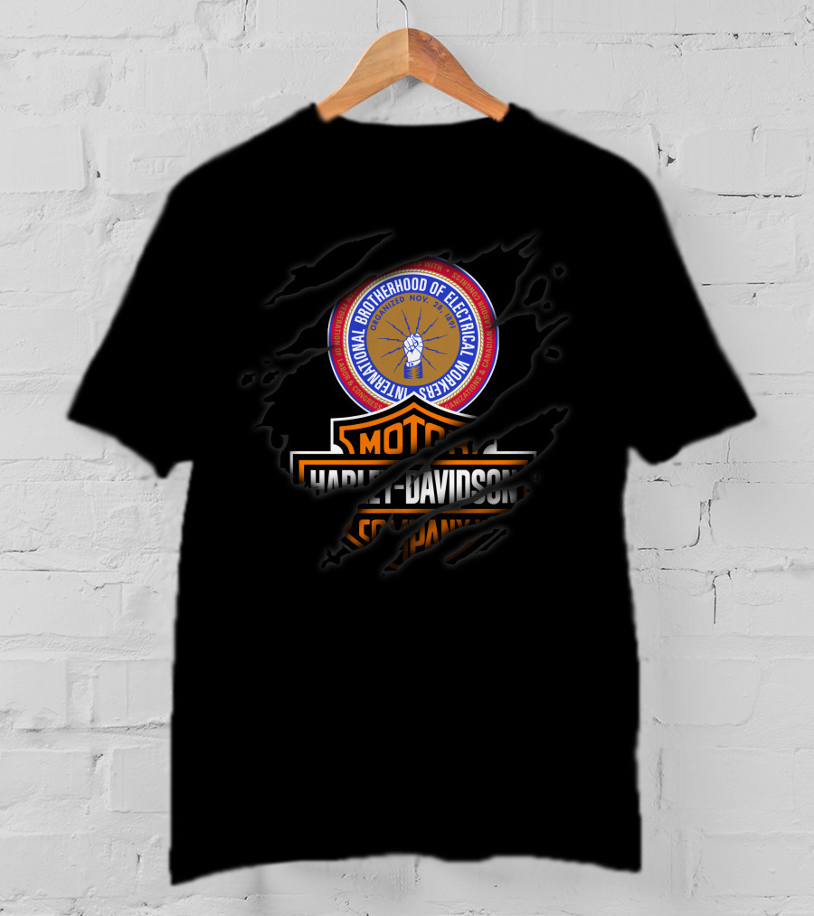 International Brotherhood Of Electrical Workers Harley Davidson Motor Cycles Company T-Shirt