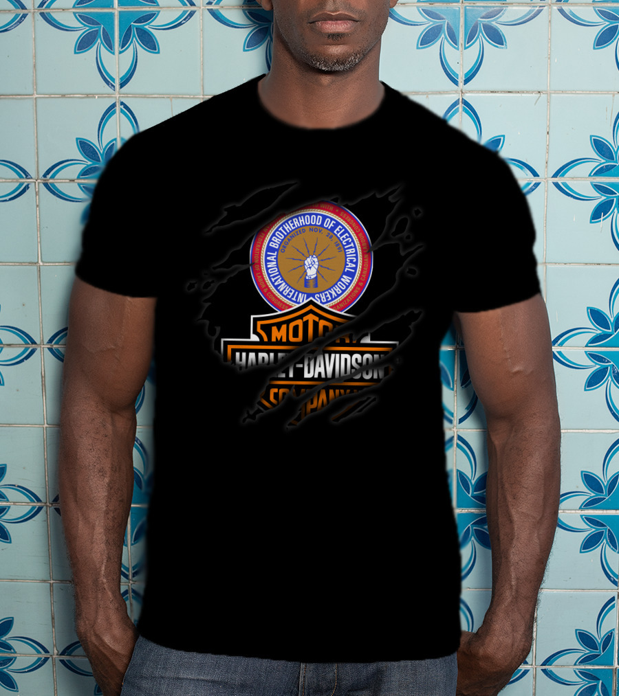 International Brotherhood Of Electrical Workers Harley Davidson Motor Cycles Company T-Shirt