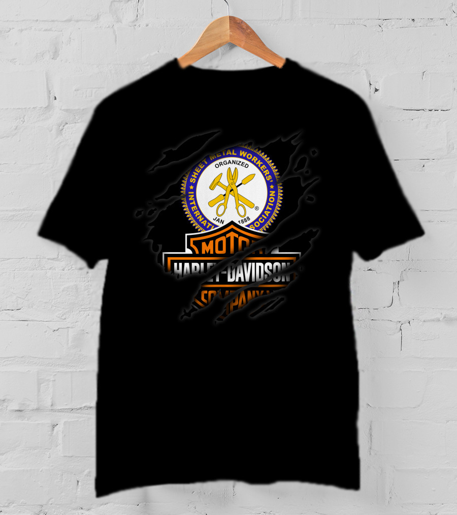 Harley Davidson Company Sheet Metal Workers International Association T-Shirt