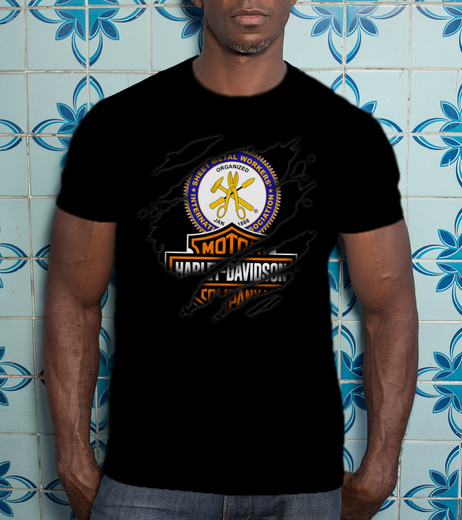 Harley Davidson Company Sheet Metal Workers International Association T-Shirt