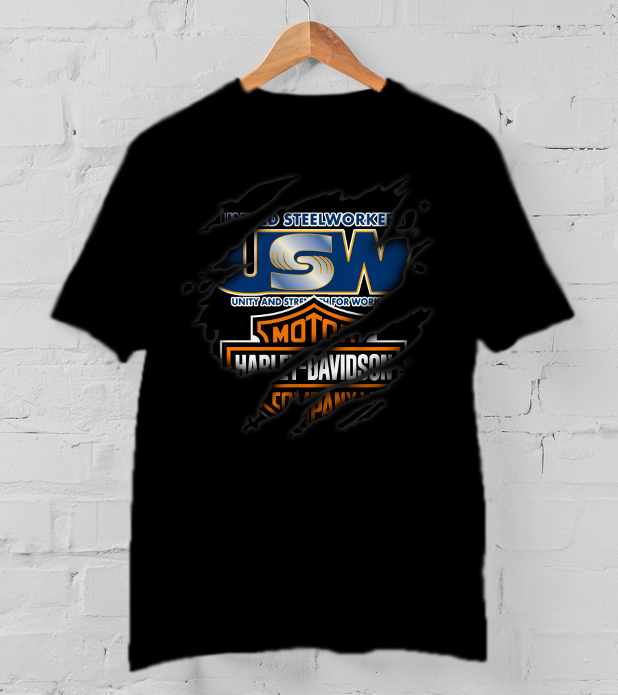 Usw Unity And Strength For Workers Harley Davidson Motor Company T-Shirt