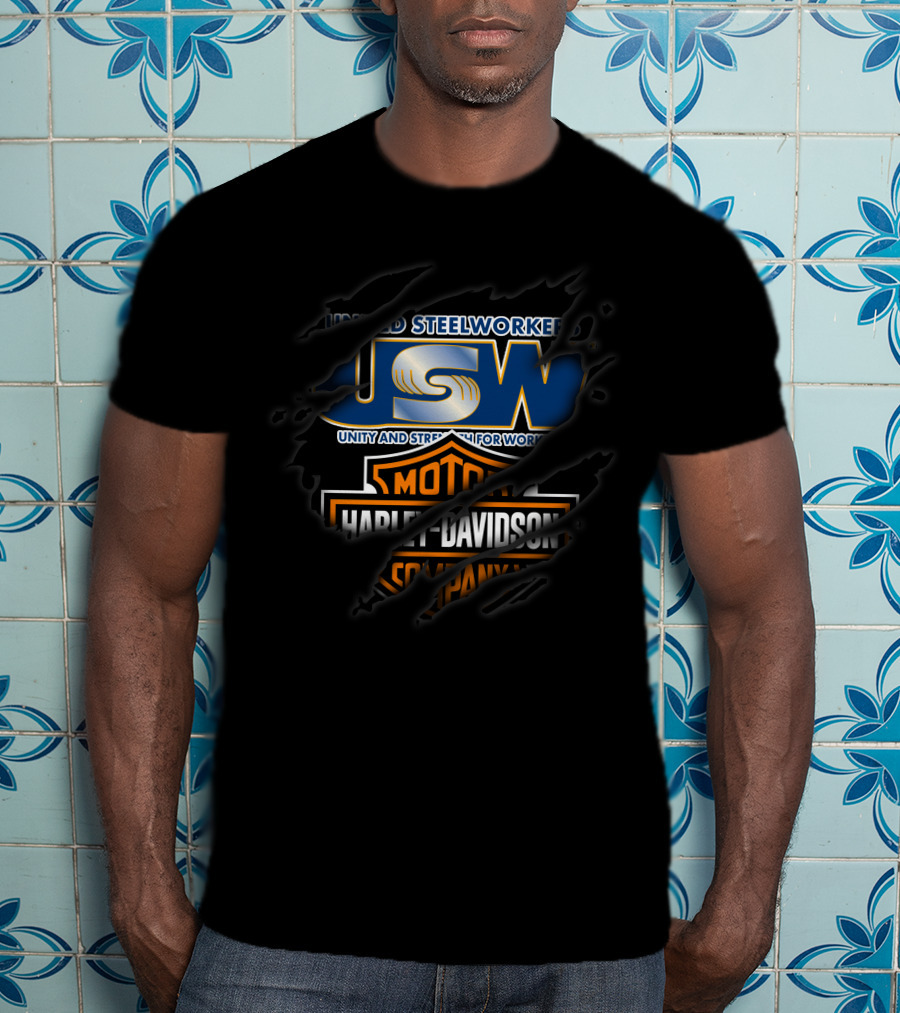 Usw Unity And Strength For Workers Harley Davidson Motor Company T-Shirt