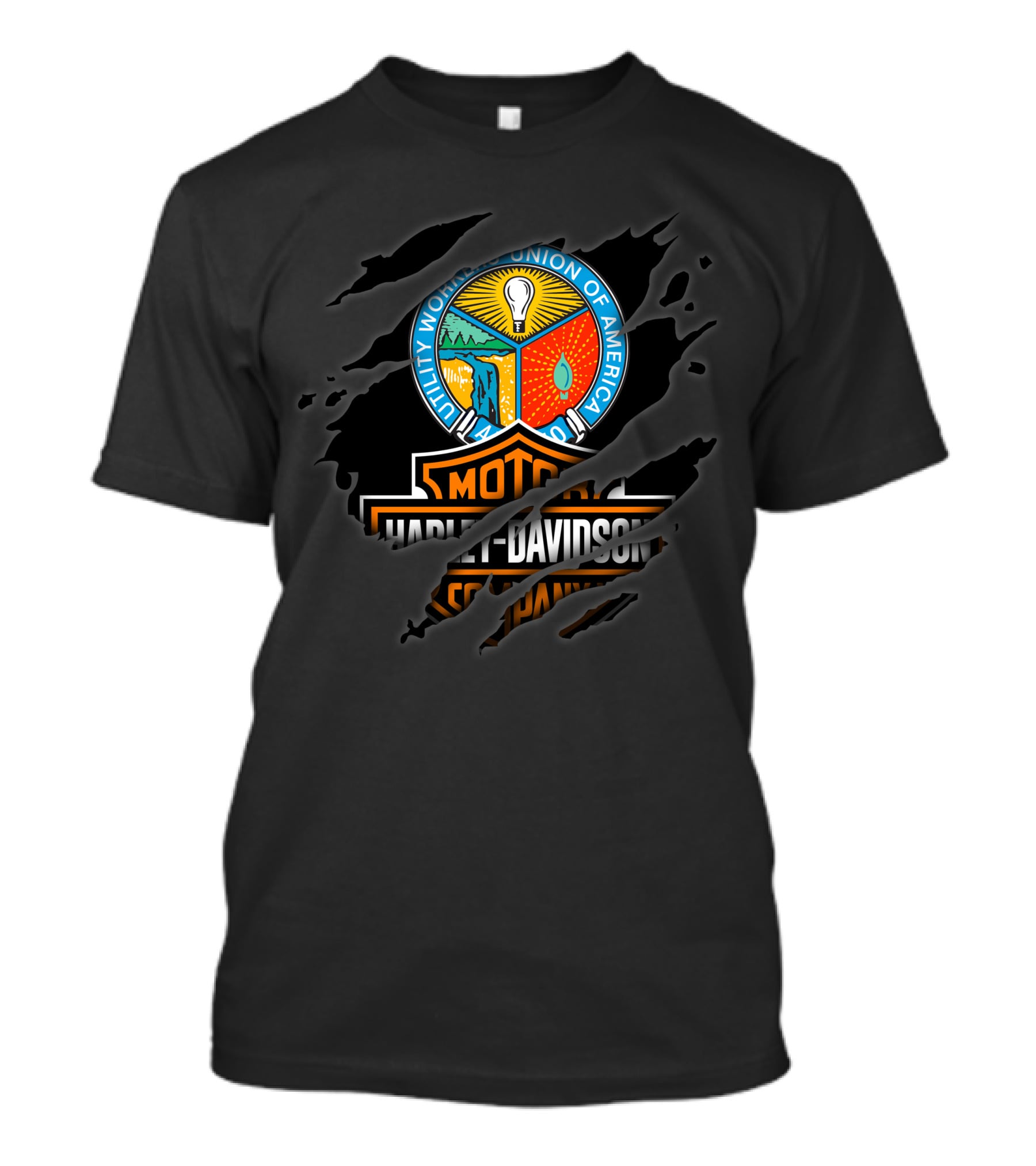 Harley Davidson Motor Company Utility Workers Union Of America T-Shirt