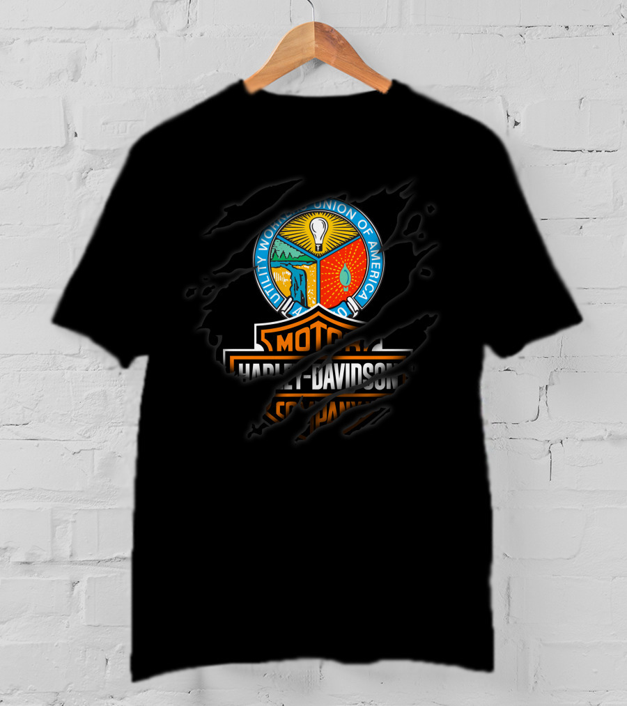 Harley Davidson Motor Company Utility Workers Union Of America T-Shirt