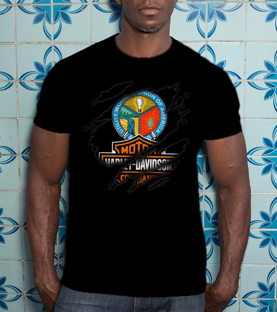 Harley Davidson Motor Company Utility Workers Union Of America T-Shirt