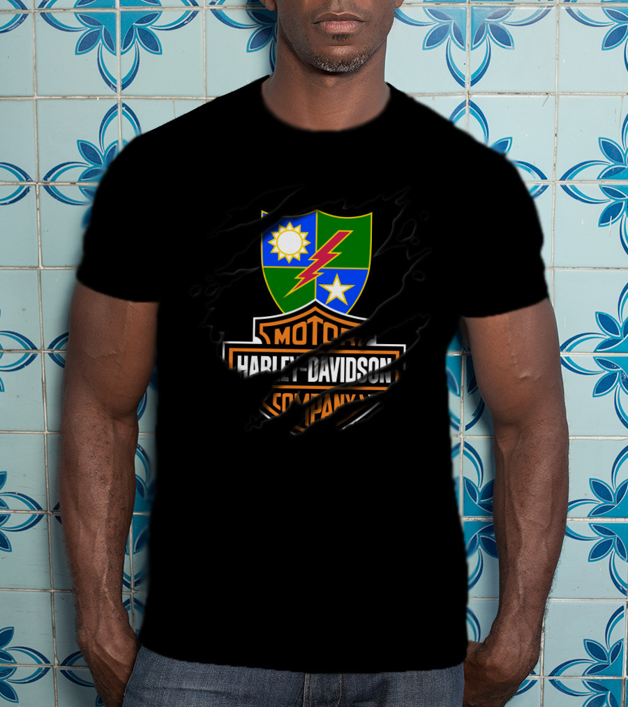 Harley Davidson Shield Sun Lightning Star T-Shirt
