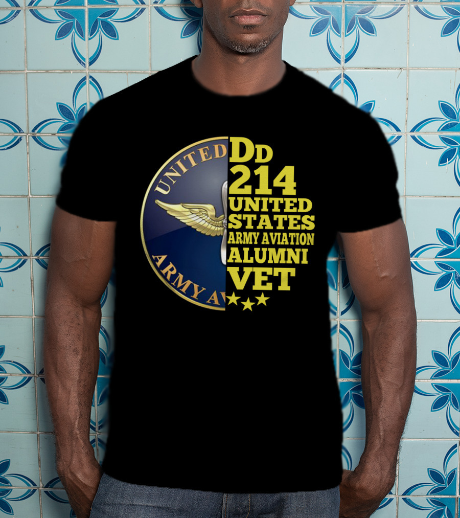 Dd 214 United States Army Aviation Alumni Vet Stars T-Shirt
