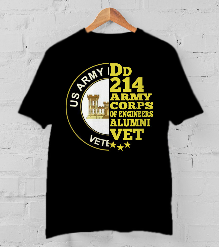 Dd 214 Army Corps Of Engineers Alumni Vet Us Army Veteran T-Shirt
