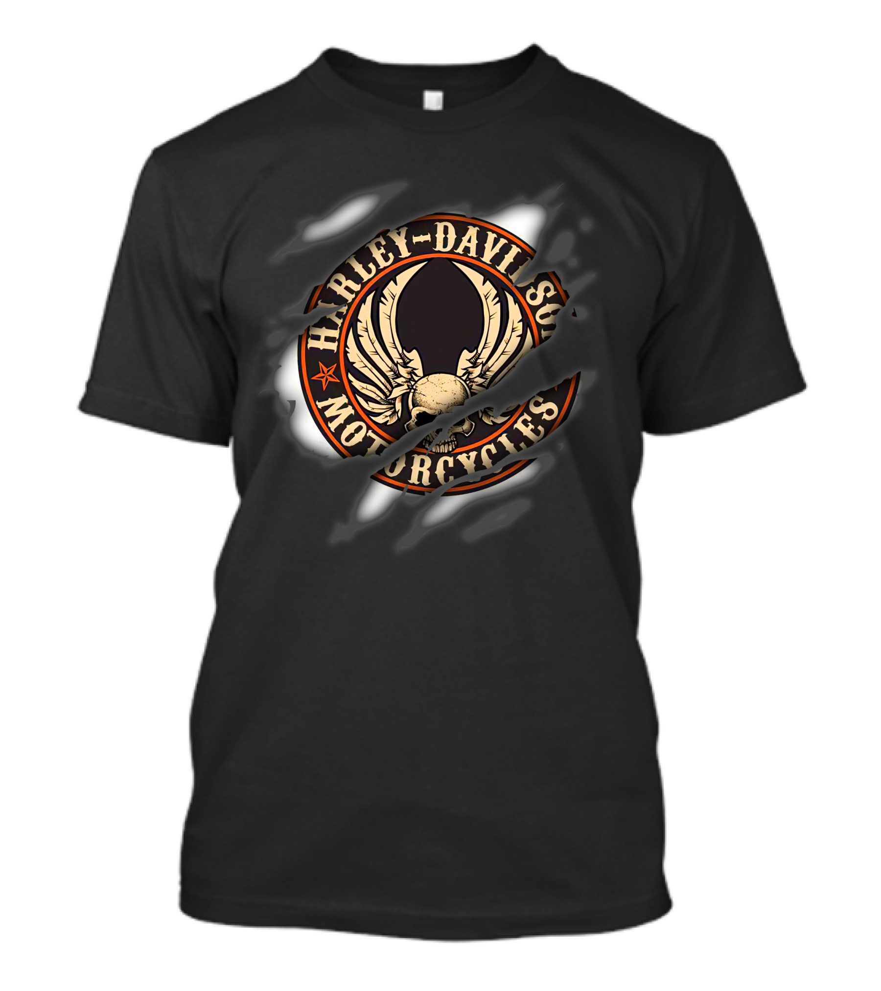 Harley Davidson Motorcycles Skull Wings T-Shirt