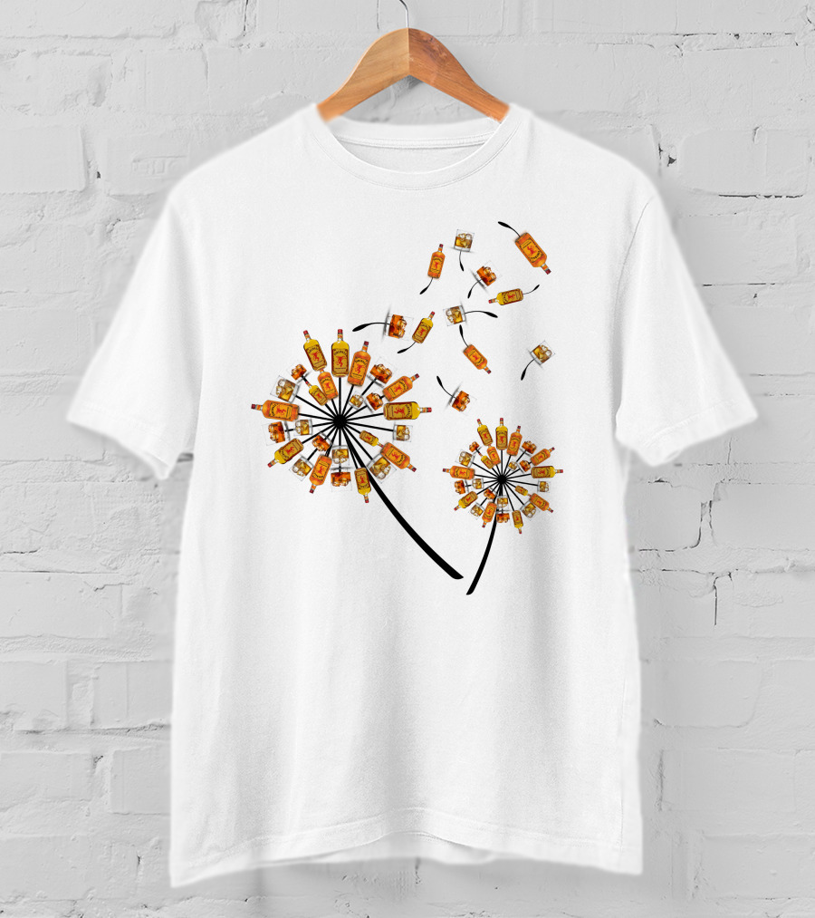 Fireball Whisky Dandelion Bottles Bloom Tvm386 T-Shirt