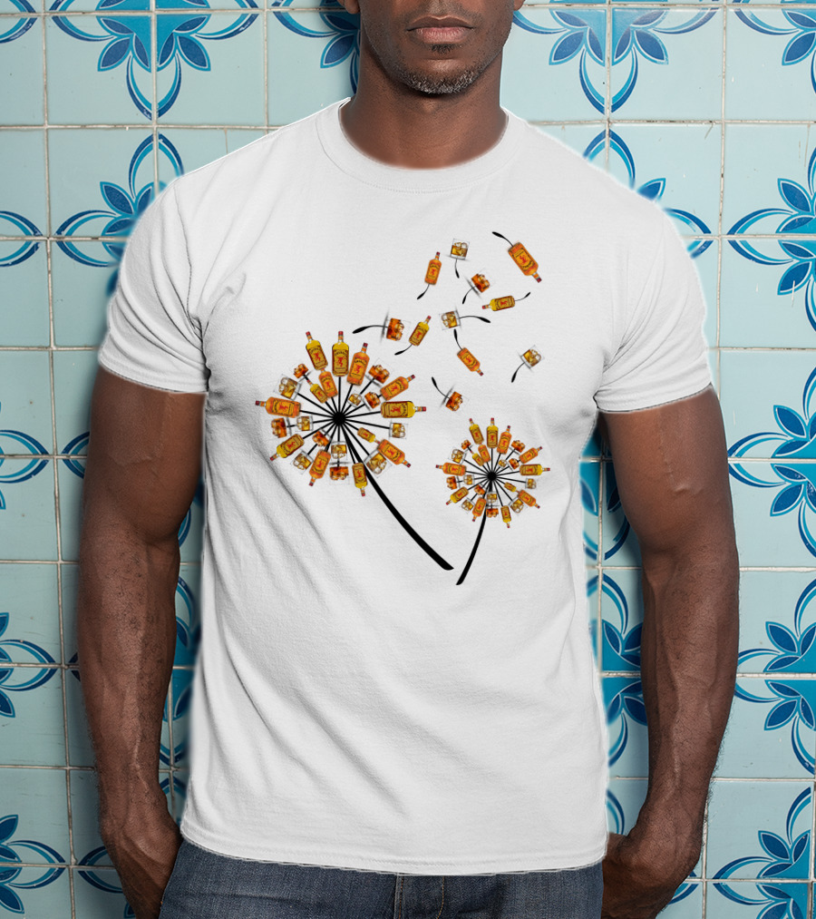 Fireball Whisky Dandelion Bottles Bloom Tvm386 T-Shirt