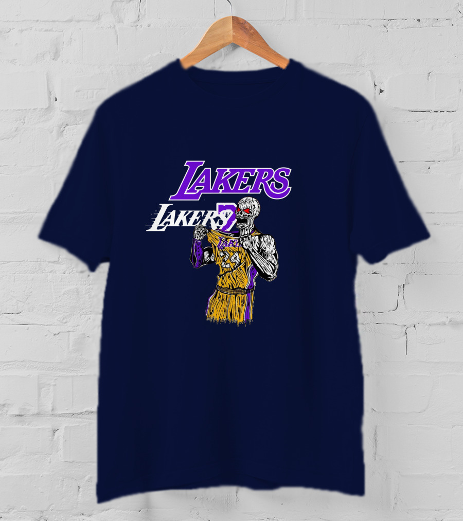 Warren Lotas Lakers Skeleton Basketball Player L7 T-Shirt