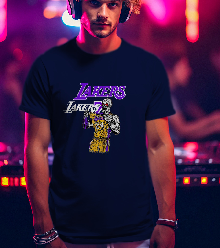 Warren Lotas Lakers Skeleton Basketball Player L7 T-Shirt