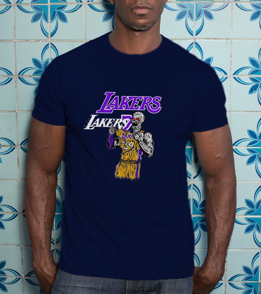 Warren Lotas Lakers Skeleton Basketball Player L7 T-Shirt