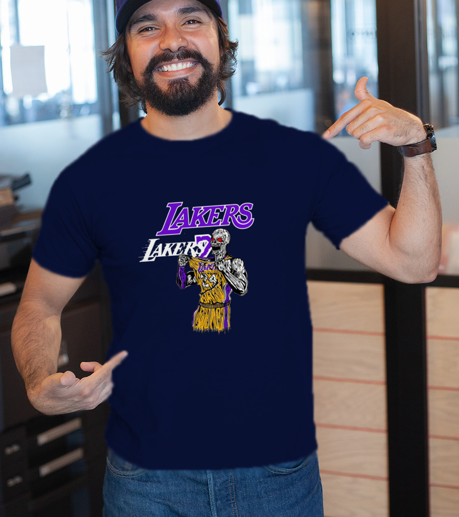Warren Lotas Lakers Skeleton Basketball Player L7 T-Shirt