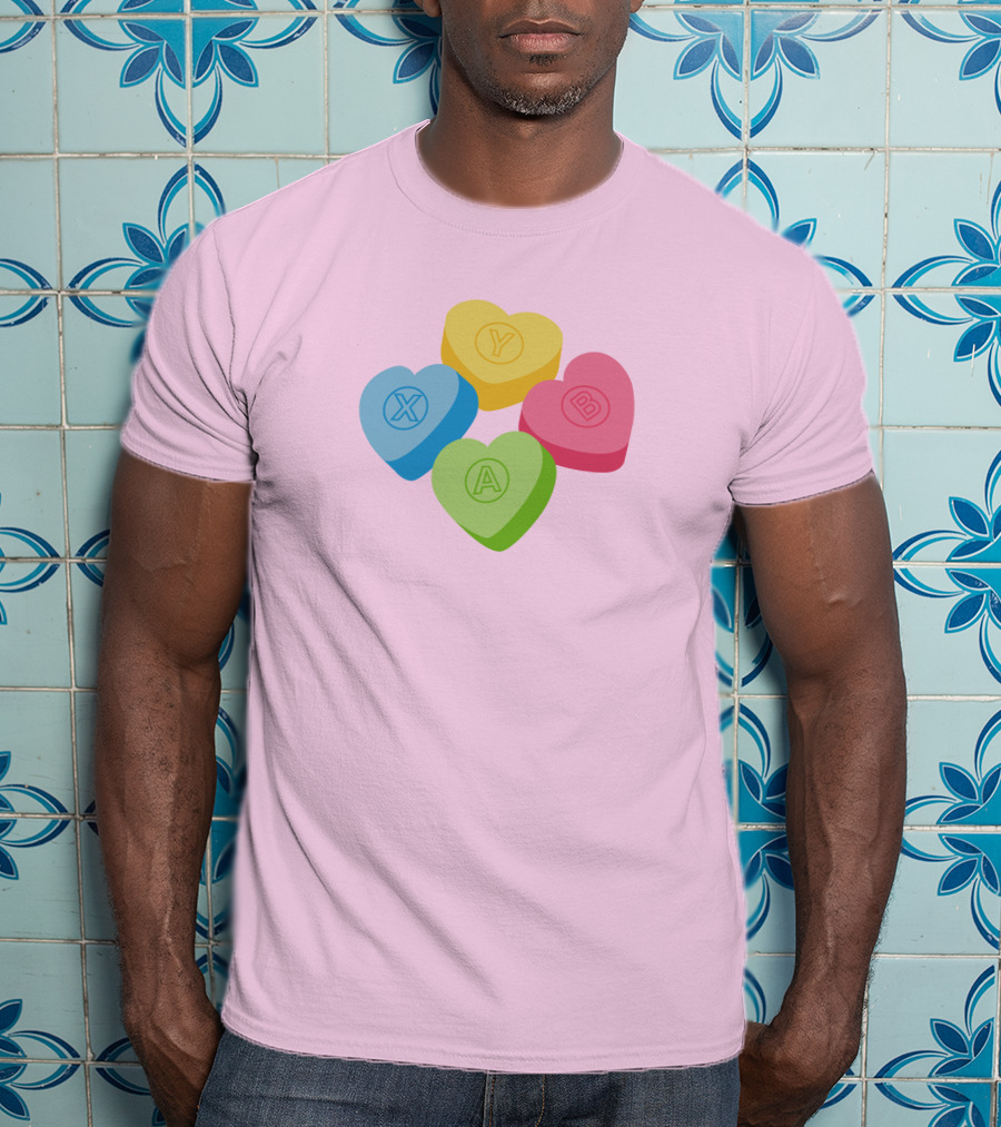 Valentine's Candy Hearts X Y A B T-Shirt