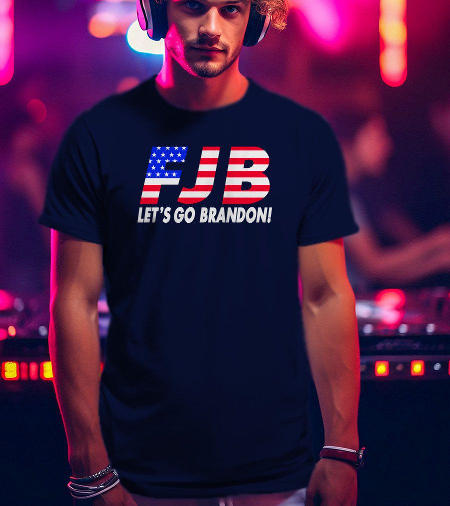 FJB Let's Go Brandon American Flag T-Shirt