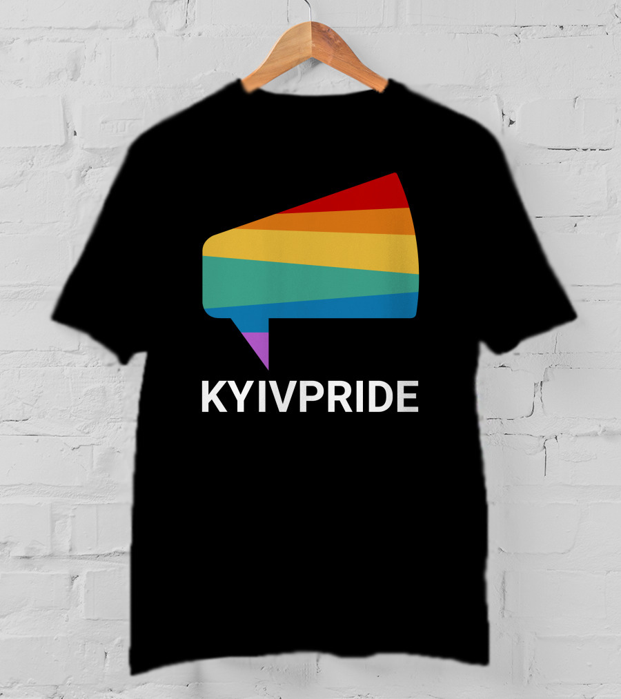 Kyiv Pride Rainbow Megaphone Shirleene Robinson T-Shirt