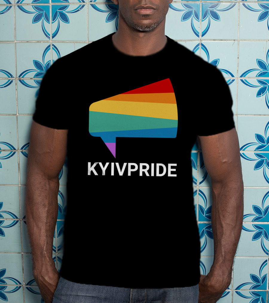 Kyiv Pride Rainbow Megaphone Shirleene Robinson T-Shirt