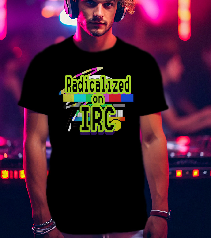 Radicalized On IRC Bright Geometric Abstract T-Shirt