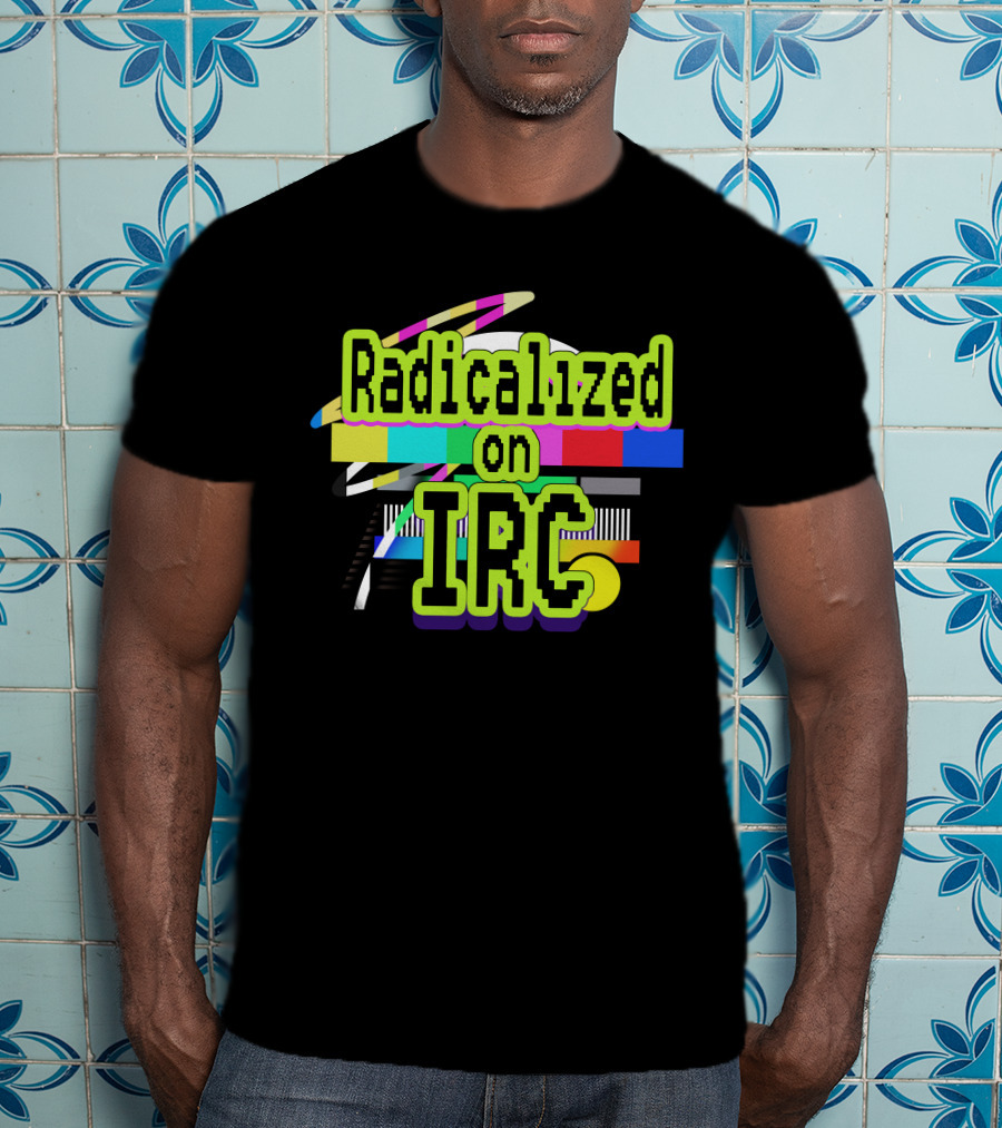 Radicalized On IRC Bright Geometric Abstract T-Shirt
