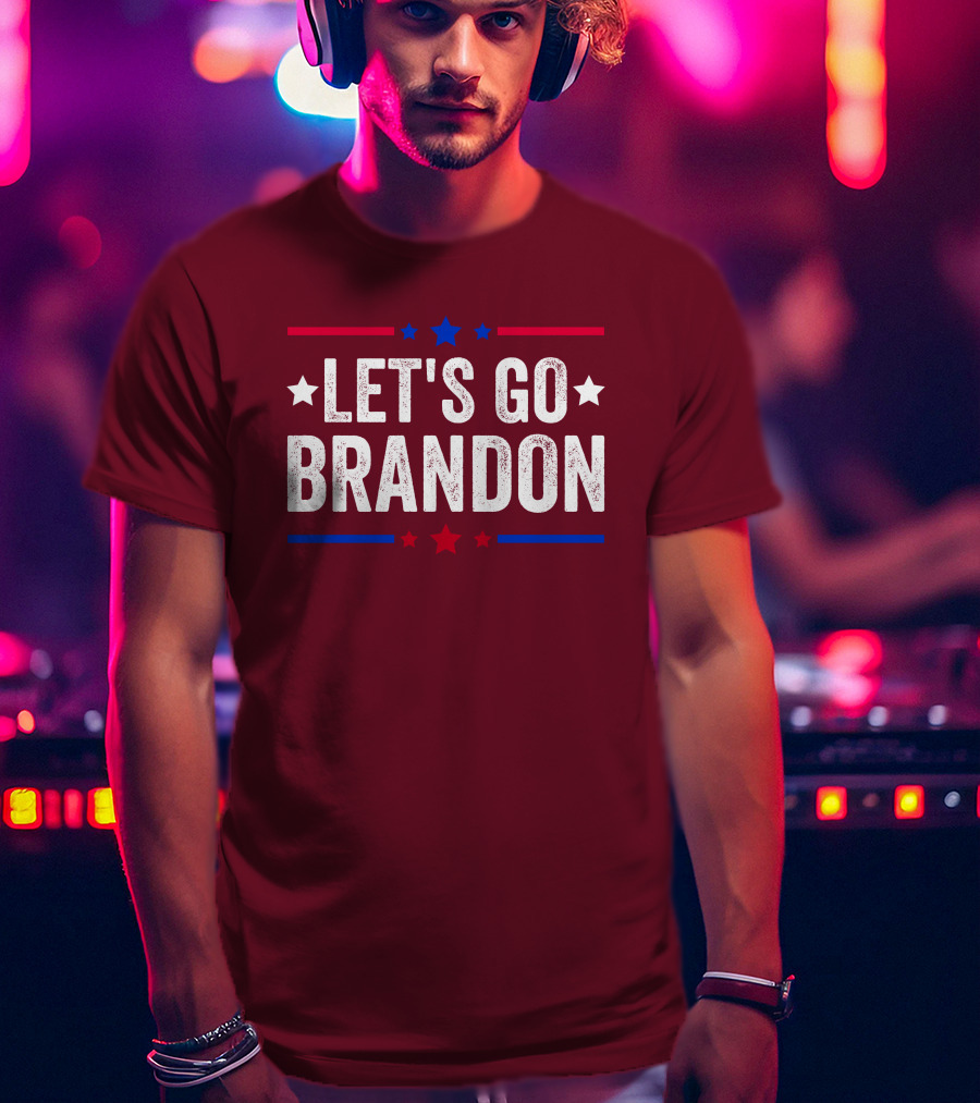 Manny Machado Let's Go Brandon Stars Stripes Red Blue White T-Shirt