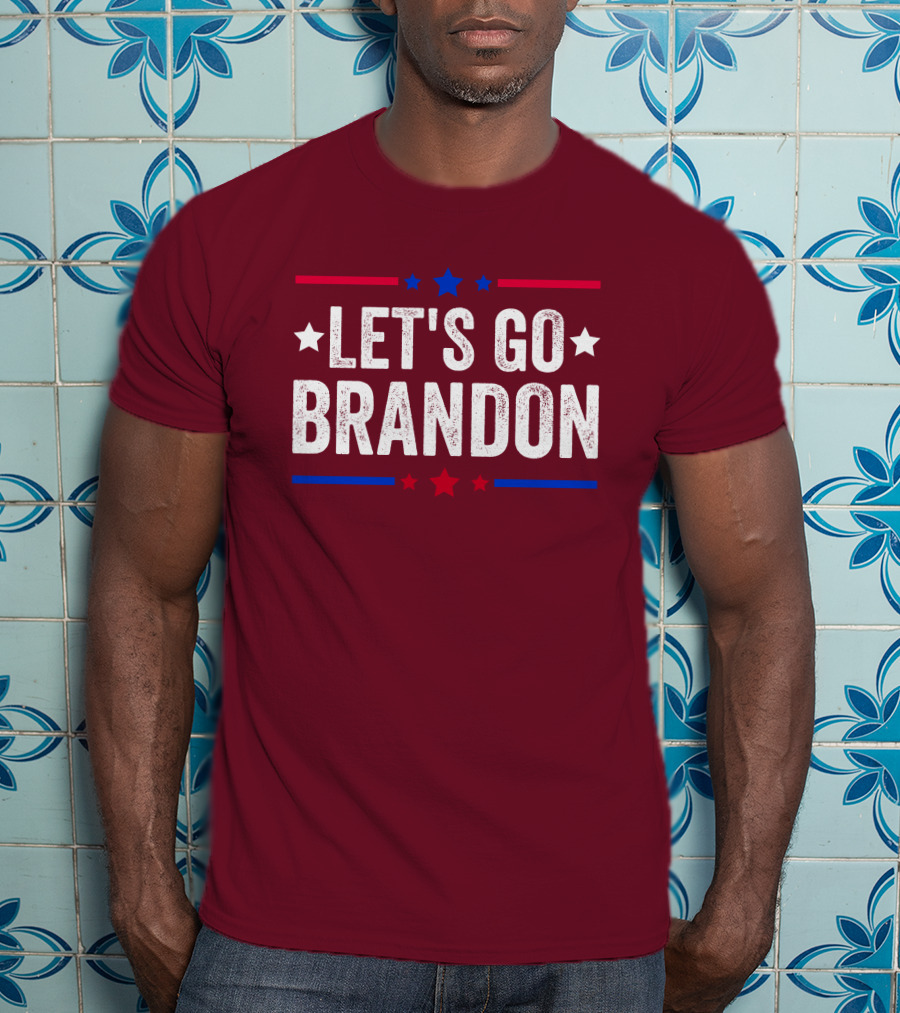 Manny Machado Let's Go Brandon Stars Stripes Red Blue White T-Shirt