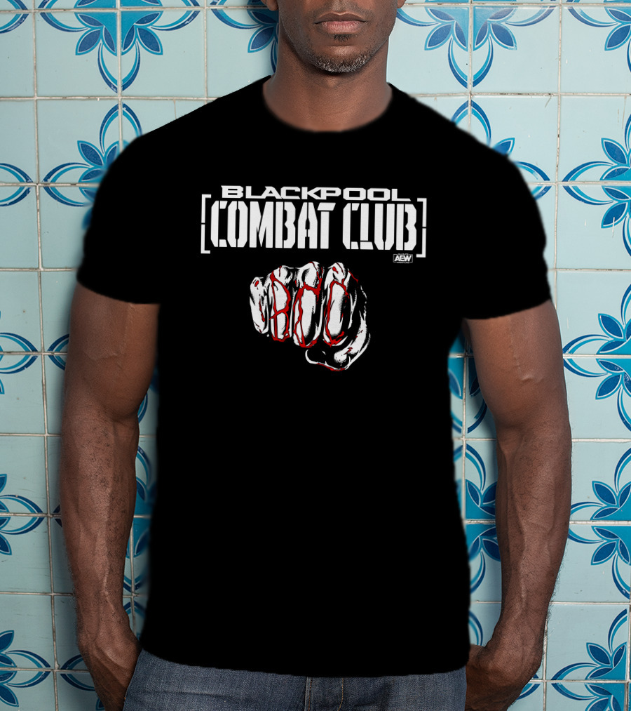 Blackpool Combat Club AEW All Elite Wrestling Logo Fist T-Shirt