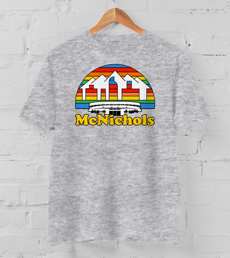 McNichols Sports Arena Retro Mountain Rainbow T-Shirt