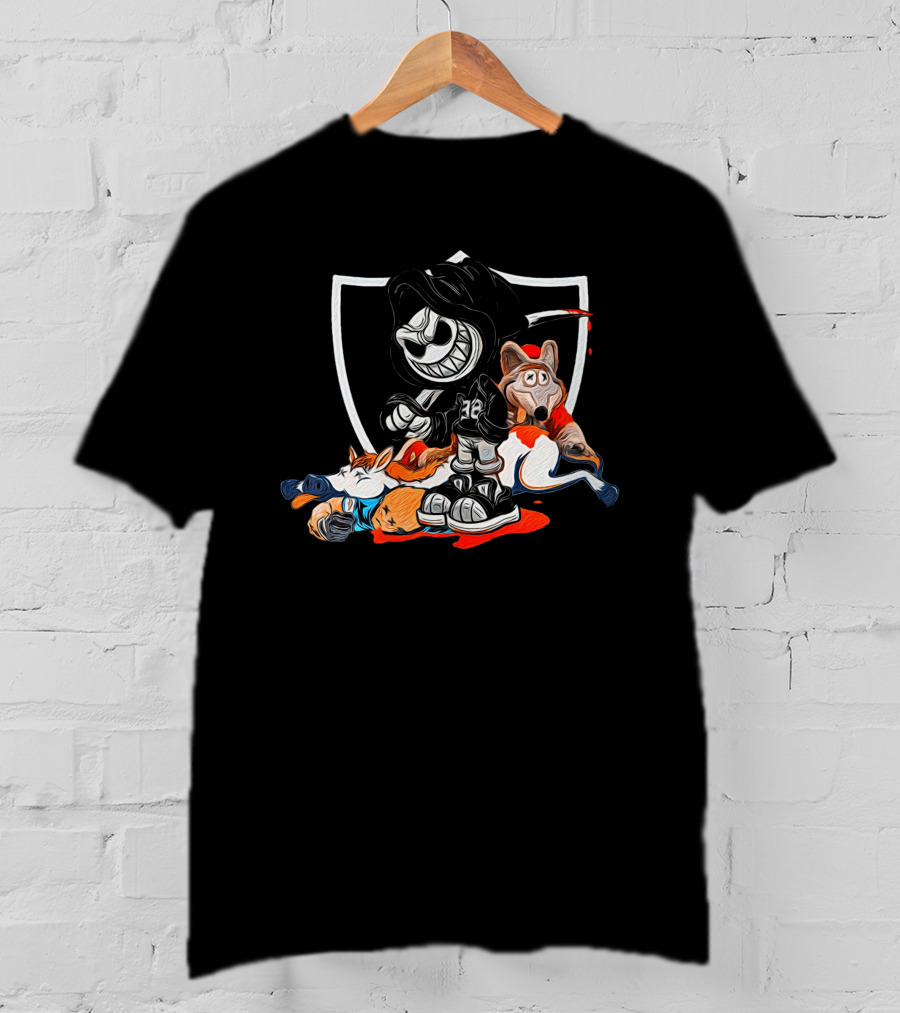 Raiders Versus Broncos And Chargers Showdown T-Shirt