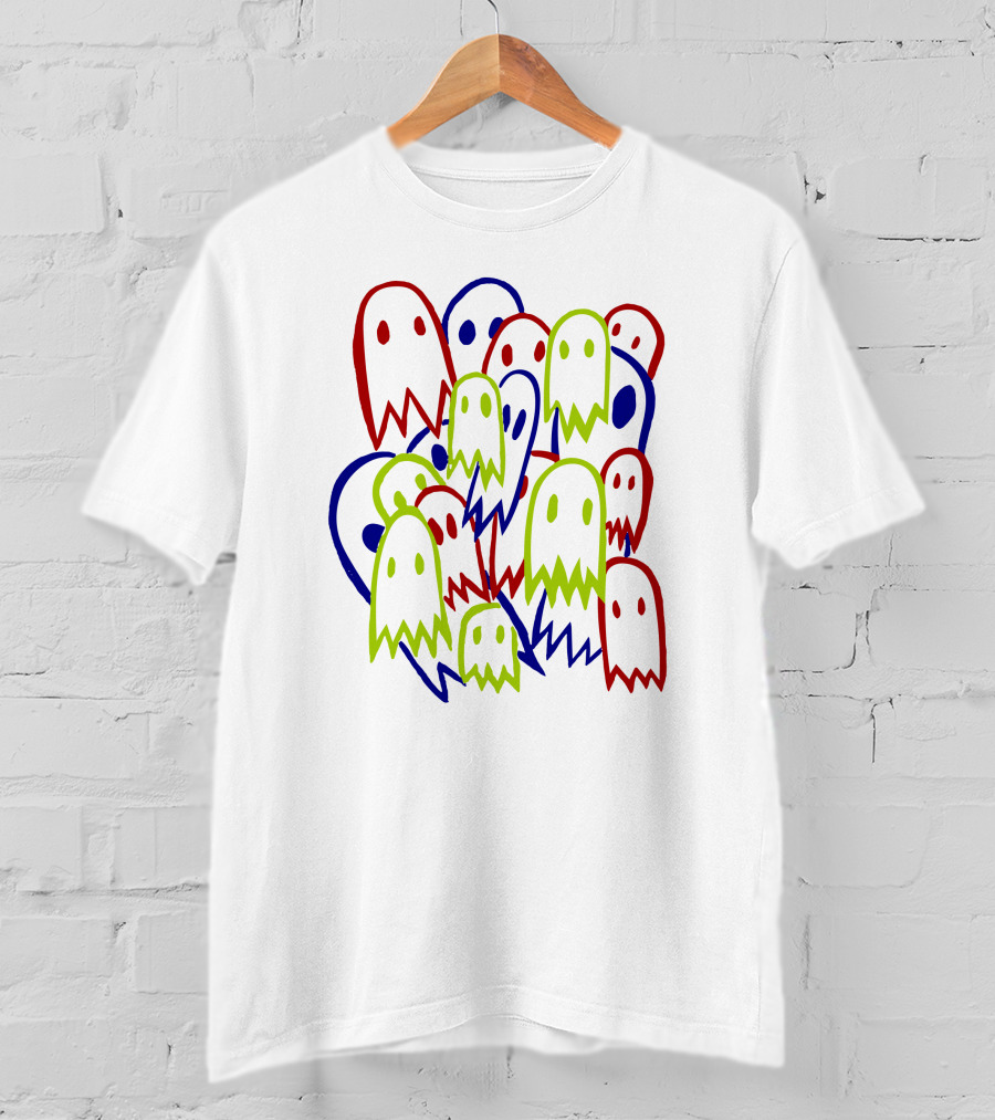 Snckpck Ghosty Multicolor Ghost Cluster T-Shirt