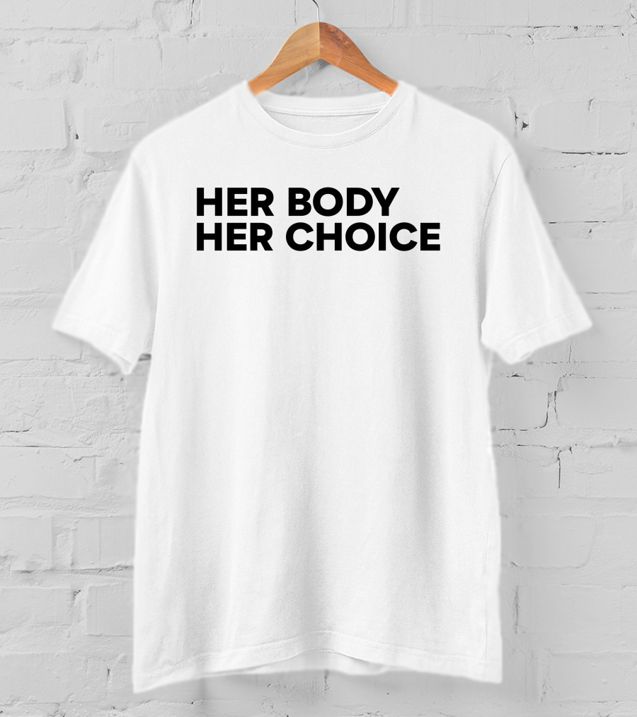 Pink Ollero Her Body Her Choice T-Shirt