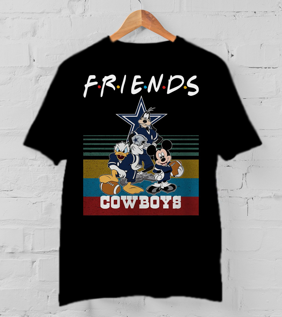 Friends Mickey Donald Goofy Cowboys Football Team T-Shirt