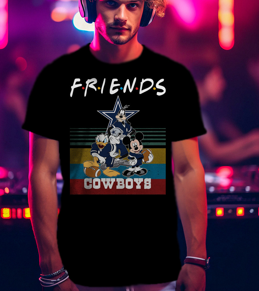 Friends Mickey Donald Goofy Cowboys Football Team T-Shirt