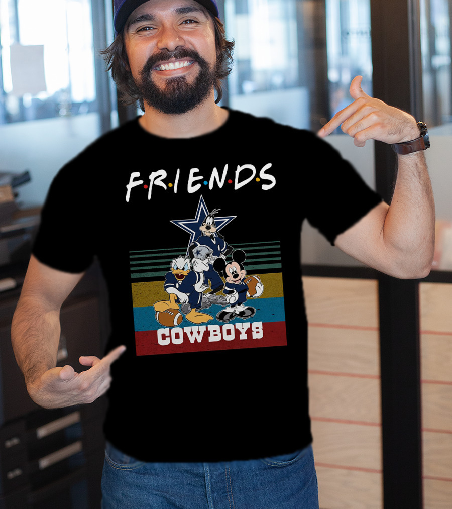 Friends Mickey Donald Goofy Cowboys Football Team T-Shirt