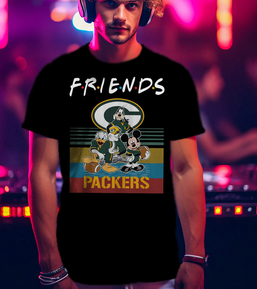 Friends Packers Disney Characters Green Bay Football T-Shirt