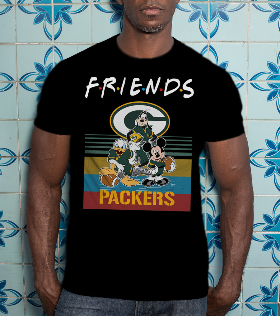 Friends Packers Disney Characters Green Bay Football T-Shirt