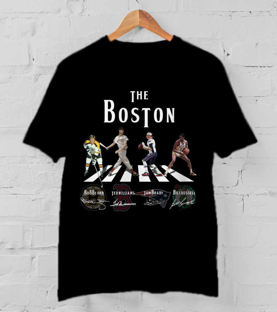 The Boston Bobby Orr Ted Williams Tom Brady Bill Russell Abbey Road T-Shirt