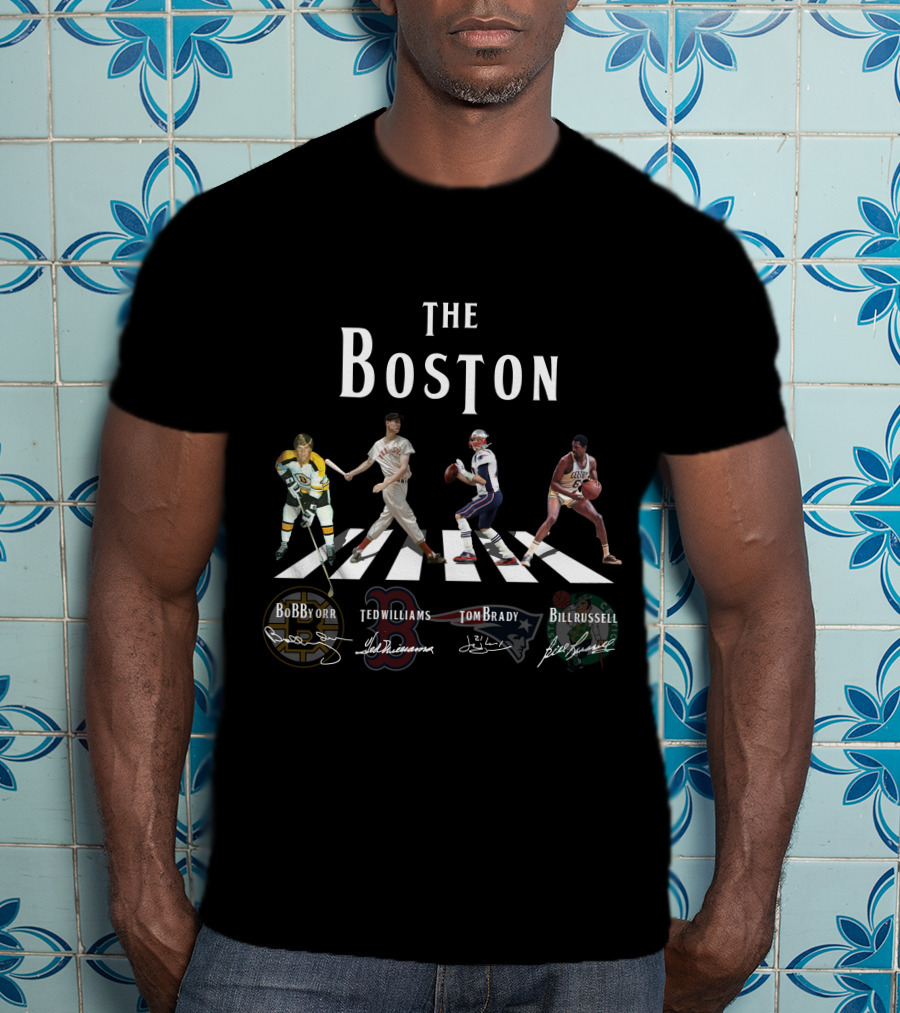 The Boston Bobby Orr Ted Williams Tom Brady Bill Russell Abbey Road T-Shirt