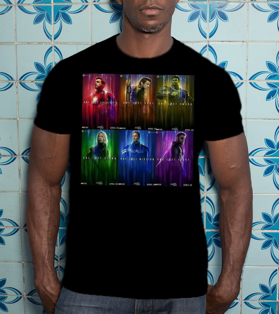 Avenger One Last Sacrifice Shot Smash Stand Mission Fight Marvel Studios April 26 T-Shirt