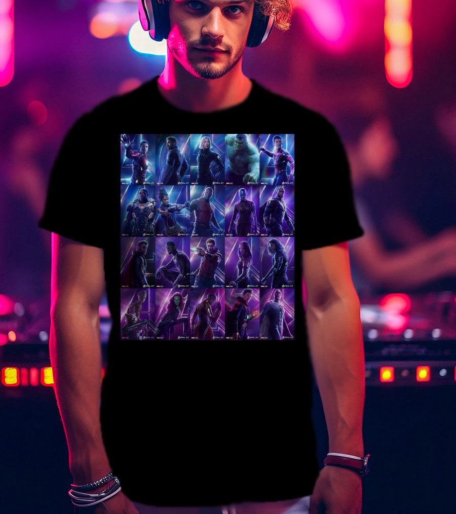 Avengers Endgame Characters Marvel Cinematic Universe T-Shirt